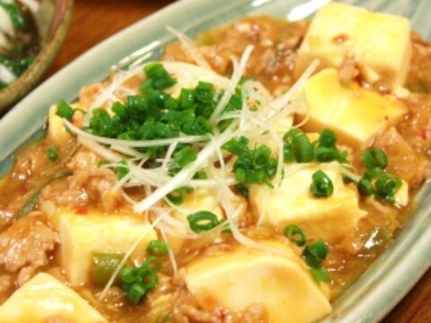 鶏ミンチと普通のお味噌で作った麻婆豆腐